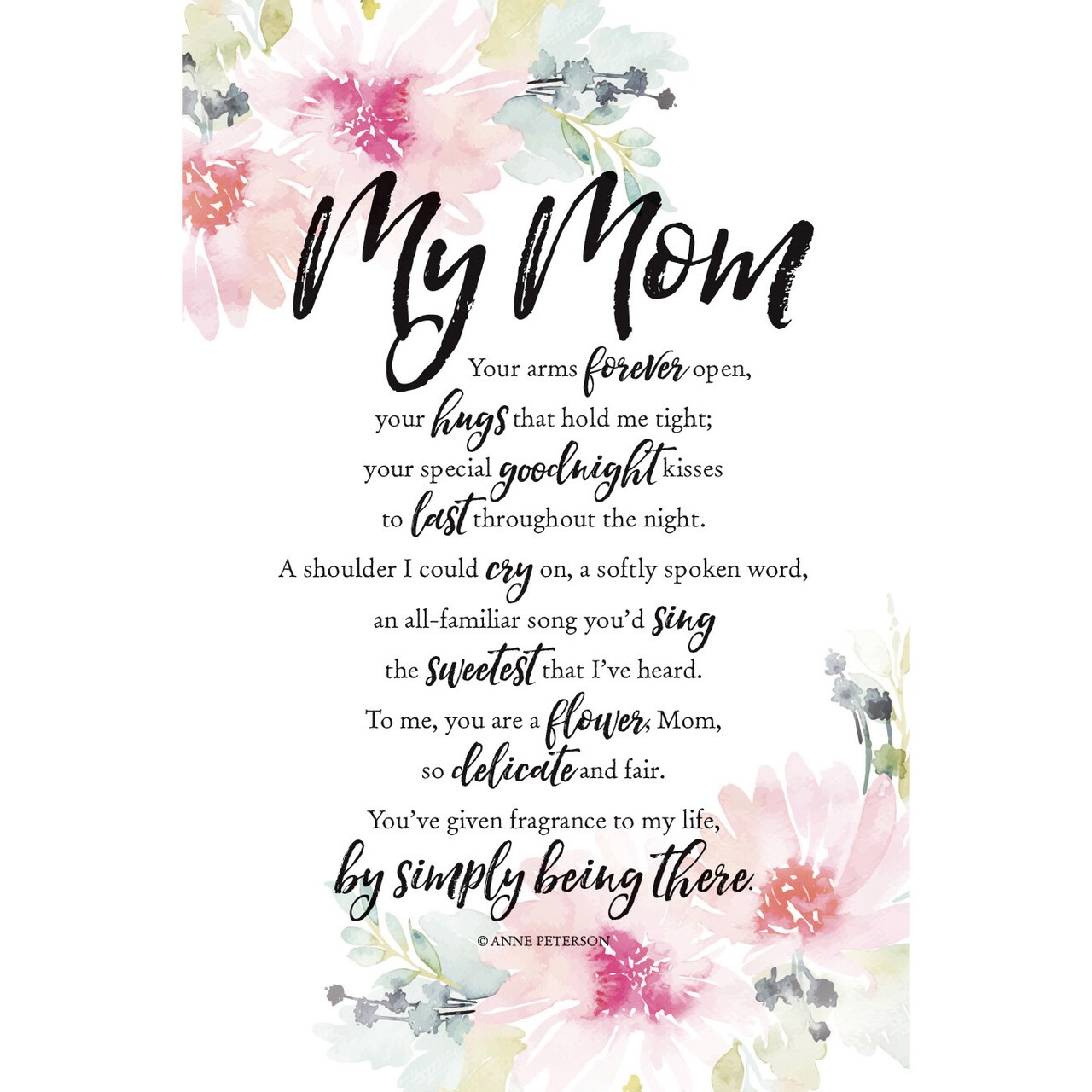 Dexsa My Mom Your Arms Woodland Grace Series 6" x 9" Wood Plaque with Easel